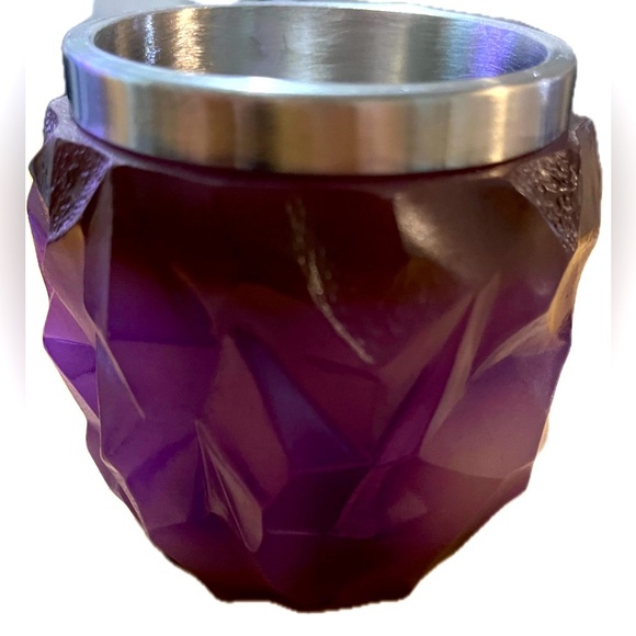 Purple Geometric Mug with Stainless Steel insert - Picture 4 of 5